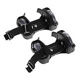 BESTonZON 1 Paar Leuchtende Rollschuhe Skating-Räder Radschuhe Skaterschuhe Flash-Rollschuhe modische Rollschuhe Fersenrollen Eislaufrollen Skooter PVC Schwarz