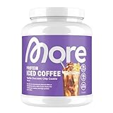 MORE NUTRITION Protein Iced Coffee, 500g, Vanilla Chocolate Chip Cookie, Eiskaffee mit wertvollen Proteinen, wenig Zucker und Fett, geprüfte Qualität - made in Germany