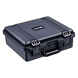 Lykus HC-3510 Wasserdicht Koffer mit anpassbar Rasterschaumstoff, Innengröße 35x30x13 cm, geeignet für DSLR Kamera, kleine Drohne, Fotogeräte, Werkzeugkoffer,Camcorder,Messgeräte und andere