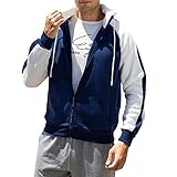 Arbeitsjacke Herren Winter,Herren Regen Jacke Outdoor Windbreaker Sport Übergangs Herren Baumwolle solide farbige Jacke Reißverschluss Stand-up-Kragen Jackenmantel Jacke Herren Mode