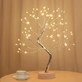 Bonsai Baum Licht Warmweiß, 108 LED Baum Lampe, 8 Modi Dimmbar, USB/Batteriebetrieben, LED Deko Lampe Leuchtzweige, Verstellbare Äste, Lichterbaum für Party Geburtstag Weihnachten Innendekoration