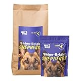 HEY HOLY Set 7 kg Premium Trockenfutter & 4x 150 g Snacks für Schäferhunde 100% getreidefrei | Hundefutter & Leckerlis für ausgewachsene Schäferhunde mit Ente | Hochverträglich aus natürlichen Zutaten