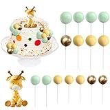16 Pcs Tortendeko Dschungel,Giraffen Kuchenaufsatz Tortendeko Tiere Kuchenaufsätze Dschungel Kuchenaufsätze Geburtstags Kuchenaufsätze,Tier Kuchendekorationen für Kinder Geburtstagsparty (Giraffe)