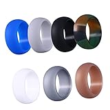 UKCOCO 7Stücke Teiliges Silikon Eheringe für Herren Gummifingerringe Farben Tarnfarbe Silber Weiß Ergonomisches Design für Komfort