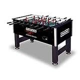 Carromco 05078B Kickertisch Stadium-XT -Profi Kicker Tischfussball in schwarzem Design,Tischkicker für fortgeschrittene Spieler, mit Metallplatte für satten Torsound und 4 Kickerbällen