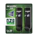 NICORETTE Spray mit mint Geschmack – Rauchen aufhören mit Nikotinspray – 1 Spray ersetzt bis zu 150 Zigaretten – zur Raucherentwöhnung 2 St.