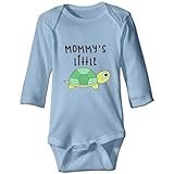 Davcielaora Mommy's Little Turtle Baby-Body, Unisex, Strampler für Kleinkinder, niedliche Kleidung, L-blau, 9 Monate