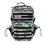ELITRAINX Elitex Training Rucksack, 25 l, wasserabweisend, für Sport, Flugzeugkabine, Fitnessstudio, Computerfach, Oxford 1000D, grün Camo