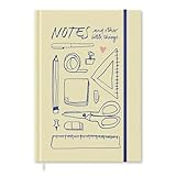 Eine der Guten Tagebuch - A5 Notizbuch Journal für Erwachsene und Teenager, 92 Seiten liniert, Hardcover mit Gummi, 120 g FSC Papier, Gelb Blau Rosa, Herz