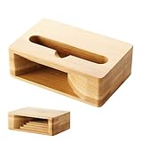 Holz Akustik Verstärker - Natürlicher Klang Lautsprecher Ständer, Holz Telefon Docking Station | Handgemachtes Passives Megafon Telefon Dock, Einzigartiges Holzmaserung Schreibtisch Zubehör Für Klarer