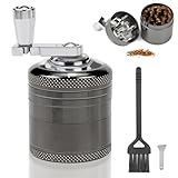FSWWSF Kräutermühle Crusher Gewürzmühle Crusher Pollen Kräutermühle Handkurbel Premium Mühle für Zuhause Wohnung Küche Restaurant