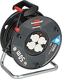Brennenstuhl Garant V2 Kabeltrommel 50m Kabel (Made in Germany, 4 Schutzkontakt-Steckdosen, Überhitzungsschutz, Trommelkörper aus Spezialkunststoff)