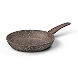 Innerwell Antihaft Bratpfanne 20 cm, Pfannen Klein Induktion, Granit Antihaft Beschichtung, PFOA Freie, Aluminium (Braun)