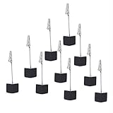 Memo Clip Halter Ständer, Diealles 10 PCS Memohalter Sitzkartenhalter Postkartenhalter für Bilder Karte Hinweis Büroklammer - Schwarz