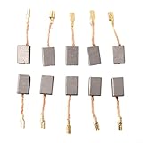 Kohlebürsten für Elektromotoren, 14 mm x 9 mm x 6 mm, Ersatzteile mit 30 mm Feder, kompatibel mit Elektrowerkzeugen, Bohrmaschinen, Sägen und Schleifmaschinen, 10 Stück