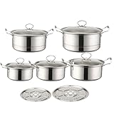 Saucepan Sets Mit Deckel | Antihaft Bratentopf | Induktionsgeeignetes Kochgeschirr Für Haushaltsküche Zubereitung Von Suppen Schmoren Und Dämpfen Von