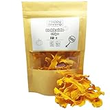 Getrocknete Hokkaido Chips 10g - Kürbis Streifen ohne Schale | Garnelenfutter, Welsfutter, Schnecken- & Krebsfutter für Aquarien und Terrarien empfohlen