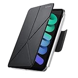 pitaka Hülle für iPad Mini 7/6 Magnetische Hülle für iPad Mini A17 Pro 2024 & iPad Mini 6 2021 Ultraleichte Schutzhülle mit Stifthalter Mehrwinkliger Stand us PU Leder Schwarz [MagEZ Folio 2]