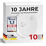 Rauchmelder 10er Set mit 10 Jahre Garantie BSI Zertifiziert nach DIN EN14604 inkl. 9V Batterie Rauchwarnmelder Brandmelder Feuermelder