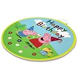 Tortenaufleger Geburtstag - Geburtstagskuchen Deko aus Fondant - Rund 20 cm - Esspapier Tortendeko - Tortenaufleger - Cake Decoration