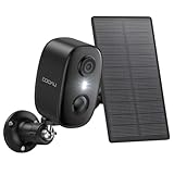 COOAU 2K Überwachungskamera Aussen Solar Akku，Kabellos IP Kamera Innen mit Wiederaufladbare Batterie, PIR-Bewegungserkennung, Farbige Nachtsicht, Ton- und Lichtalarm, Lokaler Speicher/Cloud-Speicher