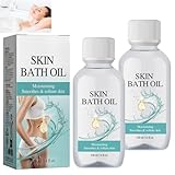 Haut weiches Badeöl, nahrhaftes Bad und Duschöl für Frauen, glatte und weiche trockene oder raue Haut, feuchtigkeitsspenstig Körper, Leicht, erfrischend und nicht fett (2pcs)