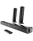 Oakcastle SB80 Soundbar für TV Geräte | 2.2 120W Lautsprecher für Fernseher | 2-in-1-Abnehmbare Split-Soundbar | Heimkino Soundsystem Bluetooth | Wandmontagefähig HDMI ARC Sound Bar für Home Theater