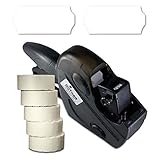 Preisauszeichner Set Uno C8 inkl. 5 Rollen 26x12 Preisetiketten - weiss permanent | MHD Datumsauszeichner | HUTNER