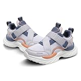 Turnschuhe Mädchen Jungen Leicht Sneaker Kinder Leicht Sportschuhe Atmungsaktiv Mesh Hallenschuhe Outdoor Laufschuhe Modische Schuhe rutschfest Kinderschuhe Tennisschuhe Freizeitschuhe Silber 32/EU