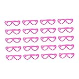 UPKOCH 20st Puppenbrille Wiedergeborene Babypuppen Babypuppenmöbel Mädchenpuppe Puppenkleidung Mini-brillenpuppen Gefälscht Puppenautositz Winzige Gläser Plastik Rosa