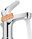 EISL Waschtischarmatur CLAUDIO, Wasserhahn Bad, Badarmatur, Einhebelmischer mit Ablaufgarnitur Chrom NI075CALCR