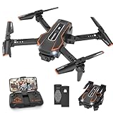 Drohne mit Kamera HD 720P für Kinder, RC Drone Quadcopter mit WiFi Übertragung, Kopflos Modus, 3D Flip, Höhenhaltung, Flugbahn, Spielzeug und Geschenke für Jungen Mädchen Anfänger