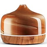 Porseme 500ml Aroma Diffuser Glas,Handgeblasen Diffuser für ätherische öle,Großer Luftbefeuchter Ultraschall Cool Mist Leise,7 Farbwechselnde LEDs Letzte 15-21 Stunden,BPA Frei für Wohnung Elegantes