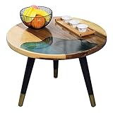 Nordischer rustikaler Couchtisch, moderner Beistelltisch, Esstisch, Sofa, lässig, rechteckig, einfache Heimdekoration für Wohnzimmer, Nachttisch, dekorativer Beistelltisch (Farbe: Braun, Größe: 45 x