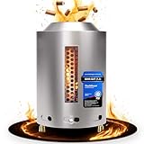 ErlebnisFeuer Tischfeuer M [rauchfrei] Outdoor-Tischkamin für Pellets & Holz - Feuerstelle für Terrasse, Balkon & Garten, Feuerschale, Feuertonne, Pelletfackel, Standfüße & Schaufenster