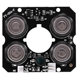 Sarngk 4 Reihen IR fuehrte Scheinwerfer-Infrarot-4x IR LED-Brett Fuer ueberwachungskameras Nachtsicht (52mm Durchmesser)