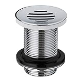 Wirquin 30723423 Ablaufgarnitur, Messing, gebogenes Gitter 75 mm, ohne Überlauf