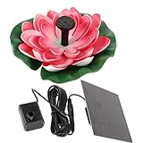 EPIGEIST Solarbrunnen Lotus Design Schwimmender Solarbrunnen für Garten Teich Wasserspiel Outdoor Landschaftsgestaltung ohne Batterie