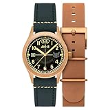 AVI-8 Herren-Armbanduhr Flyboy Eagle Squadron Automatik Bronze 85th Limited Edition 39 mm AV-4145, Gravesend