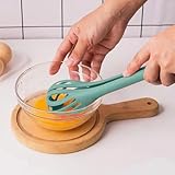 3-in-1 Silikon-Schneebesen mit Brotclip, 28,5 cm, Mintgrün, Multifunktions-Küchenwerkzeug zum Mischen und Kochen (Grün)