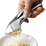 Zink-Legierung Knoblauch Presse - Ergonomische Küchenhelfer Zum leichten Zerkleinern von Glühbirnen, Langlebiges Manuelles Kochzubehör Für Genaue Ergebnisse, Handdesign Mit Verstärkt