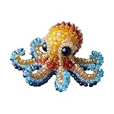 Perle Stickerei Kit - 5.12x3.15x3.54 Zoll Anfängerfreundlicher Meereskreaturen Perlenhandwerk für das Handwerk komplette Handwerkzeuge, Kunstset mit Perlendesign, für Familie, Kinder, Erwachsene,