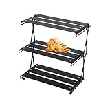Camping Storage Rack - Faltbar Organizer Picknick Schreibtisch Rack Shelf 3 Layered - robustes Lagerregal Camping Regale Veranstalter für Innen im Freien Picknick Grill