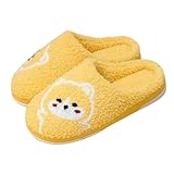 Filzhausschuhe für Damen Gemütliche Memory Foam Hausschuhe Winter Wärme Plüsch Pantoffeln Kuschelige Schlappen Geschlossen Zehen Rutschfest Filzpantoffeln Frauen Bequeme Slippers