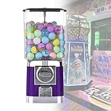 LwiftGal Kapselautomat mit 200 Bällen/Kapselschale, kommerzieller Bonbon-Kaugummiautomat, automatischer Kapsel-Hüpfballspender, für Spielwarenläden Purple-Toyball