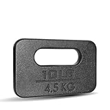 Yes4All ZC4Y Gusseisen Ruck Plate Gewichte, 4,5 KG | 10 PFUND, Schwarz - Einzeln