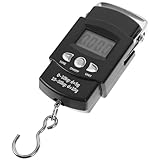 GAROZATION Digitale Hakenwaage 50 kg mit Maßband Elektronische Haushaltswaage Kompakte Fischwaage für Angler Reise und Camping