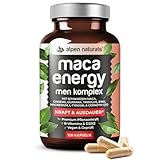 Maca Energy Komplex für Männer – 120 Kapseln mit Maca, Ginseng, Guarana, Tribulus, Zink & Coenzym Q10 – Hochdosiert, vegan & laborgeprüft – Made in Germany