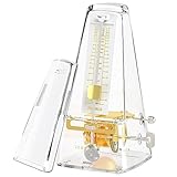 TERENCE Mechanisches Metronom für Gitarre Bass Klavier Violine Bass Metronom mit hoher Präzision Traditionelle Pyramide Transparent