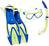 Aqua Lung Urchin JR Tauchset für Kinder, Grün, Größe S, Erwachsene, Unisex, Lime Blue, S 25-32